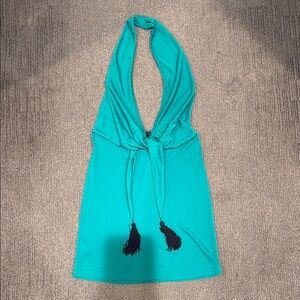 BCBG Maxazria Halter Dress with Tassel Ties